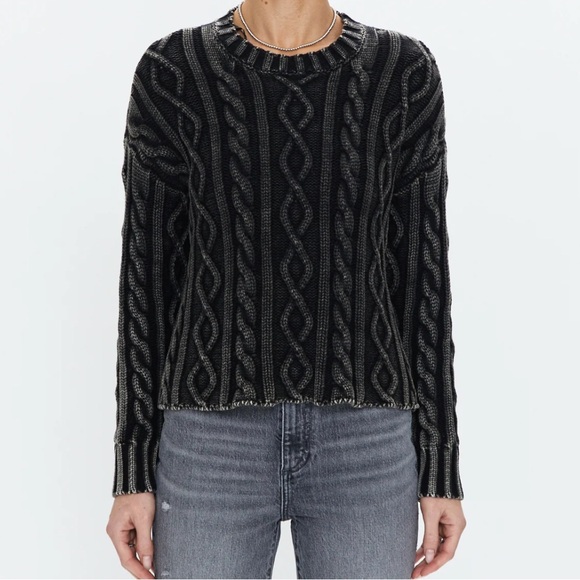 PISTOLA EVA PULLOVER SWEATER - SANDWASHED BLACK - Picture 1 of 5